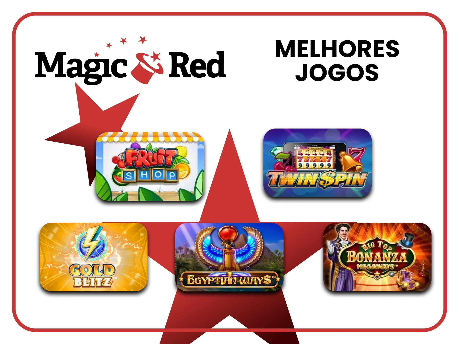 Mostraremos os melhores jogos de caça-níqueis no Magic Red.