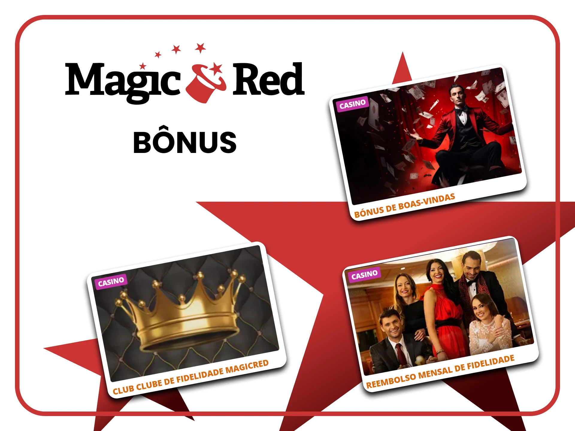Magic Red oferece um bônus por jogar no cassino ao vivo.