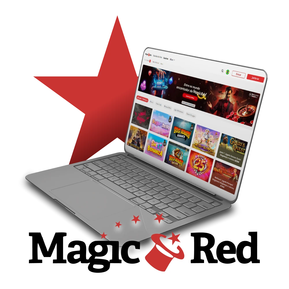 Para jogos de cassino, escolha o site Magic Red.