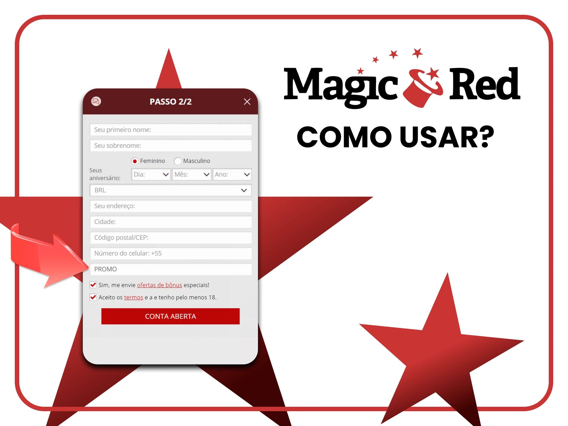 Diremos a você como usar um código promocional do Magic Red.