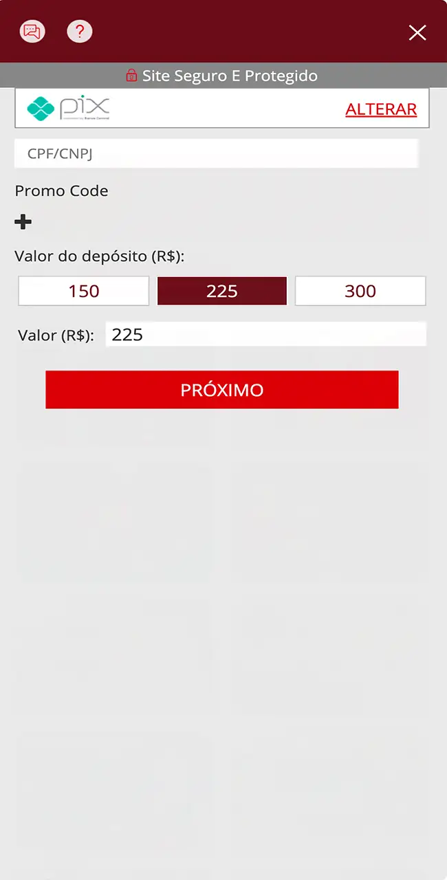 Para depositar dinheiro no Magic Red, você deve usar o sistema de pagamento disponível em Brazil.