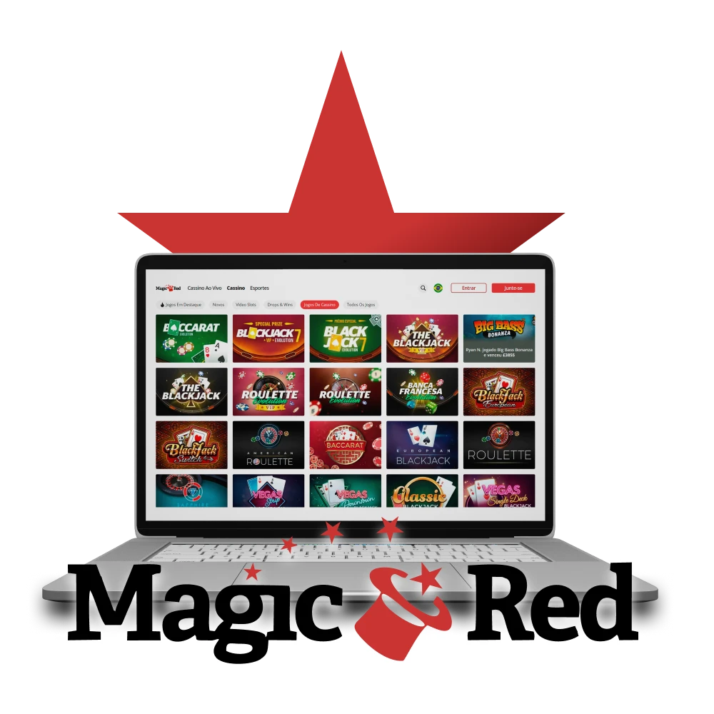 Para jogar no Magic Red, escolha jogos de mesa.